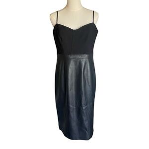 BCBGMaxAzria Faux Leather Corset Sheath Dress